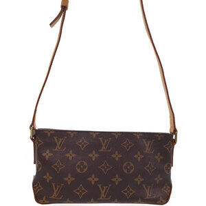 Louis Vuitton Monogram Leather Brown Trotter Shoulder Bag